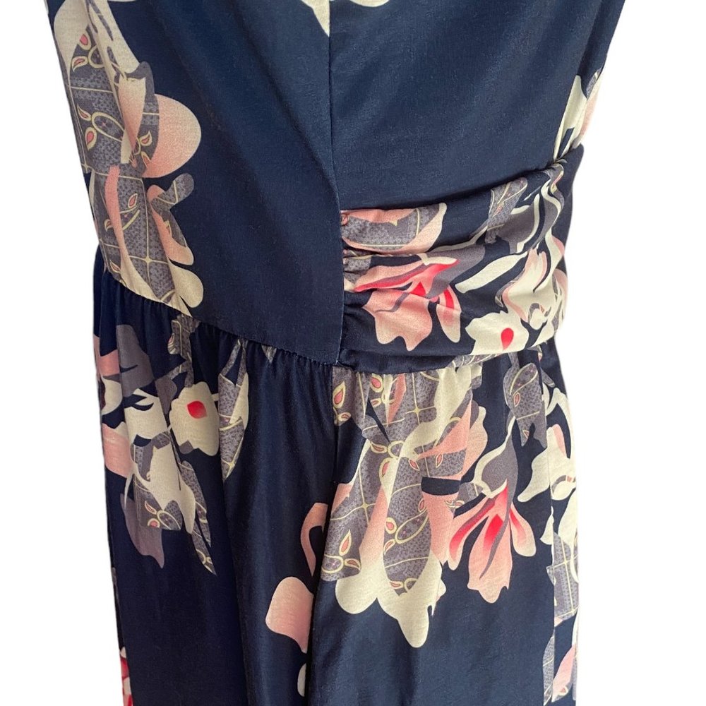 Ouges Faux Wrap Floral Jersey Knit Midi Dress Poc… - image 8